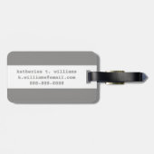 Floral Pattern States Map Bagagelabel (Achterkant horizontaal)