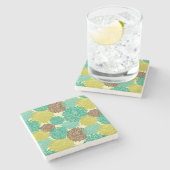 Floral Pattern Stenen Onderzetter (Zijkant)