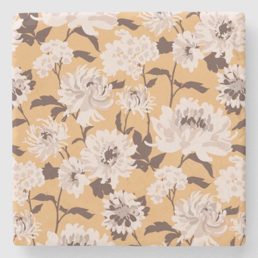 Floral Pattern Stenen Onderzetter (Voorkant)