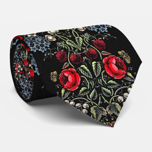 Floral Pattern Stropdas (Opgerold)