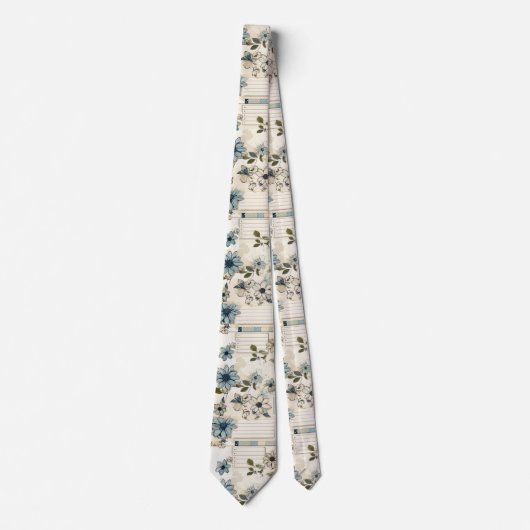 Floral Pattern Stropdas (Voorkant)