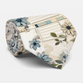 Floral Pattern Stropdas (Opgerold)