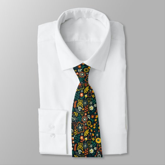 Floral Pattern Stropdas (Gebonden)