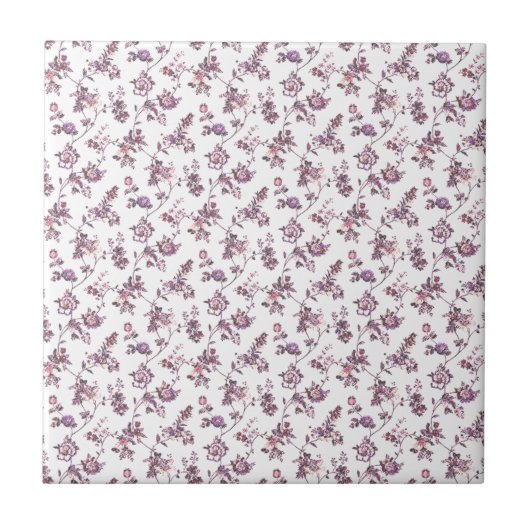 Floral Pattern Tegeltje (Voorkant)