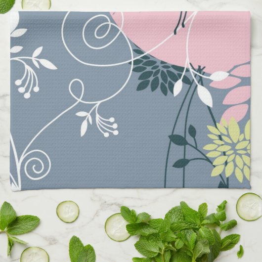 Floral Pattern Theedoek (Gevouwen)