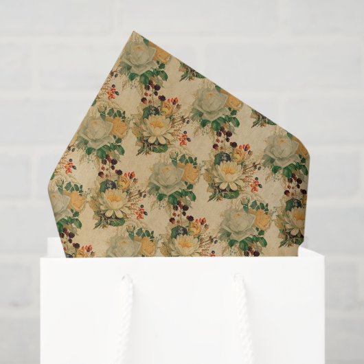  Floral Pattern Tissuepapier (Cadeauzakje)