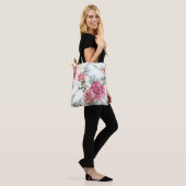Floral Pattern Tote Bag (Op model)