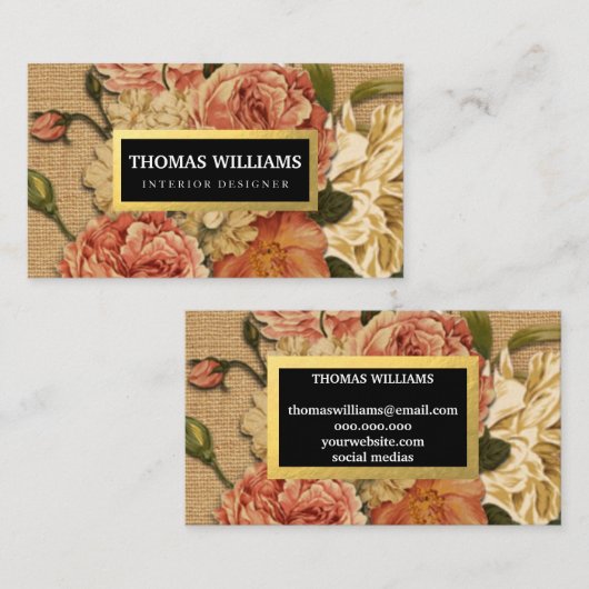  Floral Pattern Visitekaartje (Voorkant / Achterkant)