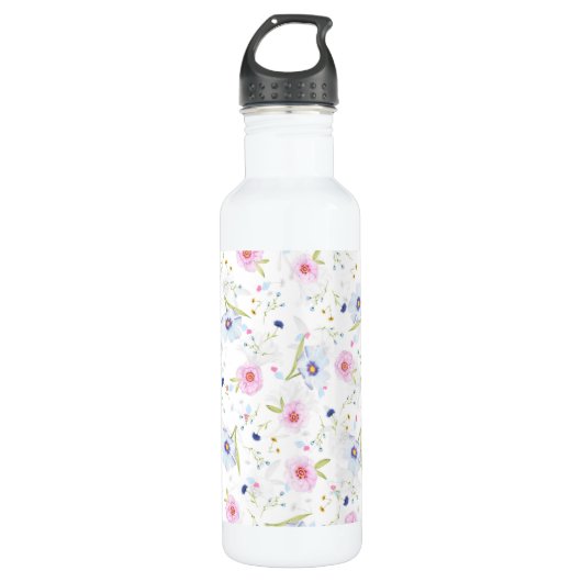  Floral Pattern Waterfles (Voorkant)