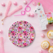 Floral Pattern-Waterverf Papieren Bordje (Feest)