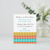 Floral Pattern Wedding Invitation Kaart (Staand voorkant)