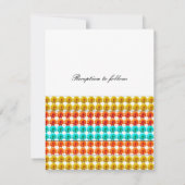 Floral Pattern Wedding Invitation Kaart (Achterkant)