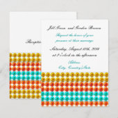 Floral Pattern Wedding Invitation Kaart (Voorkant / Achterkant)