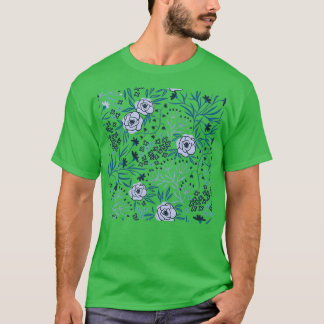 Floral Pattern White Achtergrond T-shirt