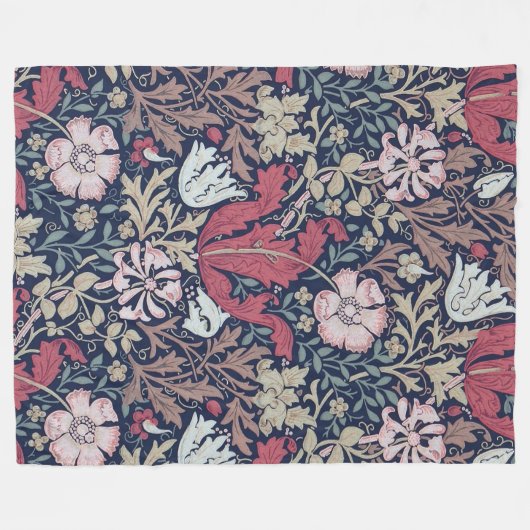 Floral Pattern, William Morris Fleece Deken (Voorkant (Horizontaal))