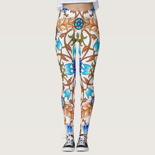  Floral Pattern, William Morris Leggings (Voorkant)