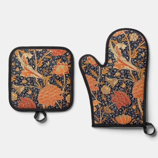 Floral Pattern, William Morris Ovenwant & Pannenlap Set (Voorkant)