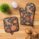 Floral Pattern, William Morris Ovenwant & Pannenlap Set (Top down)