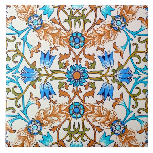 Floral Pattern, William Morris Tegeltje (Voorkant)