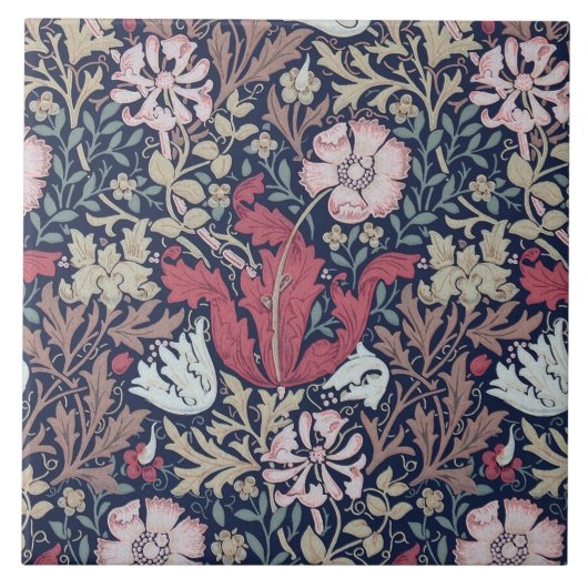  Floral Pattern, William Morris Tegeltje (Voorkant)