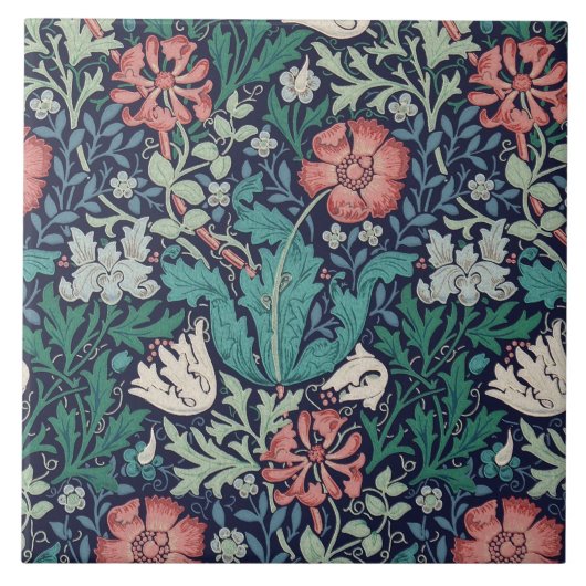  Floral Pattern, William Morris Tegeltje (Voorkant)