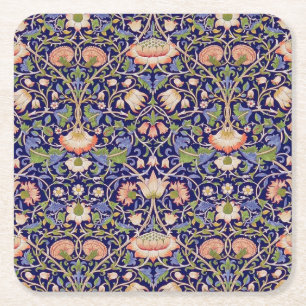  Floral Pattern, William Morris Vierkante Kartonnen Onderzetter