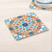  Floral Pattern, William Morris Vierkante Kartonnen Onderzetter (Schuin)