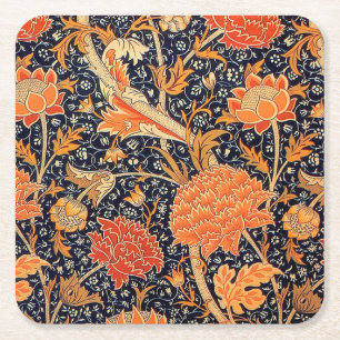 Floral Pattern, William Morris Vierkante Kartonnen Onderzetter