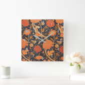  Floral Pattern, William Morris Vierkante Klok (Huis)
