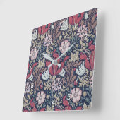  Floral Pattern, William Morris Vierkante Klok (Hoek)