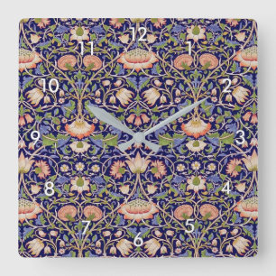  Floral Pattern, William Morris Vierkante Klok