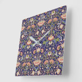  Floral Pattern, William Morris Vierkante Klok (Hoek)