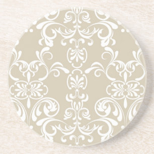 Floral Pattern Zandsteen Onderzetter