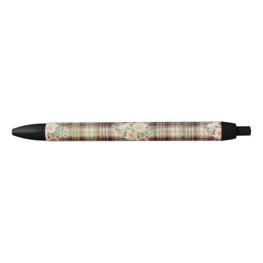 Floral Pattern Zwarte Inkt Pen (Voorkant)