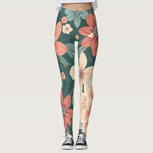  Floral Patterned Legging (Voorkant)