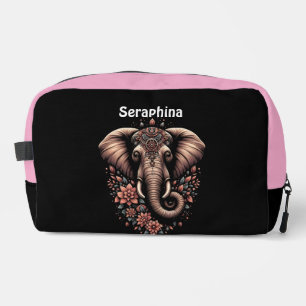 Floral-patterned levendige olifant toilettasje