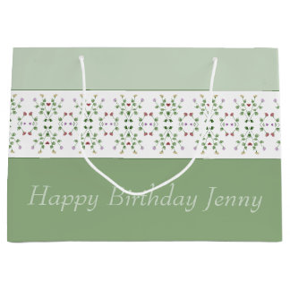 Floral Patterned Trimmed Groot Cadeauzakje