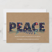 Floral Peace Kraft Papier Kijk Corporate Kaart (Voorkant)