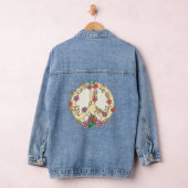 Floral Peace Sign Denim Jacket (Hangar)