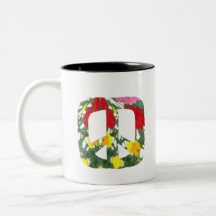 Floral Peace Tweekleurige Koffiemok