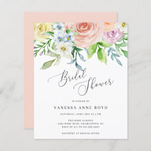 Floral Peach Budget Bridal Shower