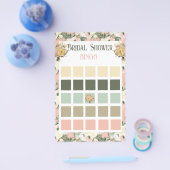 Floral Peach en Cream Vrijgezellenfeest Bingo Flyer (Enkel)