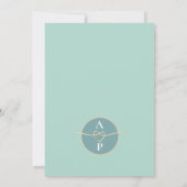 Floral Peach Fuzz bruiloft uitnodiging (Achterkant)