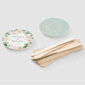 floral peach + wedding foliage handwaaier (Niet-gemonteerd)