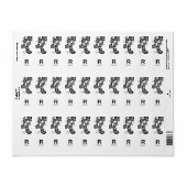 Floral Peacock Black Party Seal Custom Labels (Full Sheet)