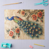 Floral Peacock Decoupage Tissuepapier (Craft)