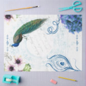 Floral Peacock-deportpapier Tissuepapier (Craft)