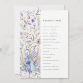  Floral Peacock Wedding Programme van Soft Classy Kaart (Achterkant)