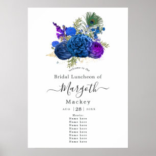  Floral Peacock Welkom Poster