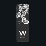 Floral Peacock White Party Seal Étiquettes personn<br><div class="desc">Bohème Vintage Blanc Floral Peacock Design. Cette conception présente une illustration originale d'un paon à fleurs blanches de saumons stylisé avec une queue élégante faite de formes paisibles décorées de fleurs. Conçu par fat*fa*tin. Facile à customiser avec votre propre texte, photo ou image. Pour des demandes personnalisées, veuillez contacter fat*fa*tin...</div>